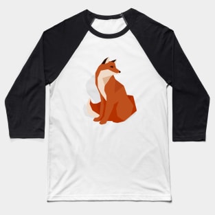 POLYGONAL FOX , GEOMETRIC FOX beautiful colorful abstract Baseball T-Shirt